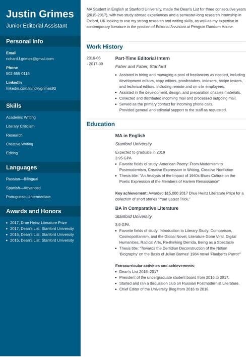Student Resume Examples & Template for 2025